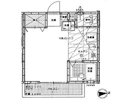 東急東横線 元住吉駅 徒歩10分の賃貸アパート 1階ワンルームの間取り