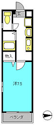 ホープ赤羽 2階1Kの間取り