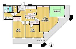 ディアマークスキャピタルタワー 3LDKの間取図画像