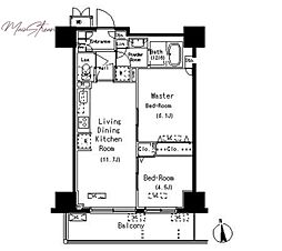 ParkAxis元浅草STAGE 2LDKの間取図画像