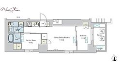 Brillia ist 浅草 1SLDKの間取図画像