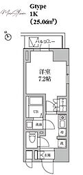 RESIDIA日本橋馬喰町2 1Kの間取図画像