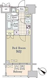 グランパレス東京八重洲アベニュー 1Kの間取図画像