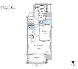 パークアクシス新御徒町イースト 1LDKの間取図画像