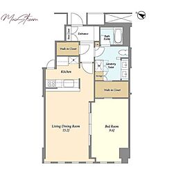 プルデンシャルタワー 1LDKの間取図画像