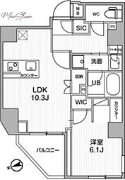 シーフォルム浅草2 1LDKの間取図画像