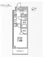 レジディア新御徒町2 1Kの間取図画像