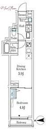 CREATIF文京千駄木 1DKの間取図画像