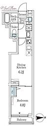 CREATIF文京千駄木 1DKの間取図画像