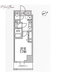 レジディア新御徒町2 1Kの間取図画像
