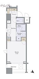 ステージグランデ新川 1Kの間取図画像