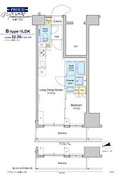 プラウドフラット本郷三丁目 1LDKの間取図画像