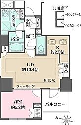 ザ・パークハウス麹町テラス 1LDKの間取図画像
