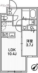 Aglaia 千石 Deux 1LDKの間取図画像