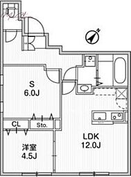 Aglaia 千石 Deux 1SLDKの間取図画像