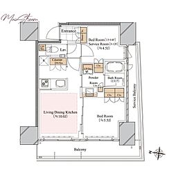 ブランシエスタ白山 1SLDKの間取図画像