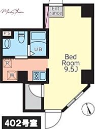 BloomTowerUeno ワンルームの間取図画像