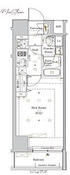 TheLOG日本橋 1Kの間取図画像