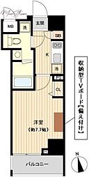 オーキッドレジデンス上野 1Kの間取図画像