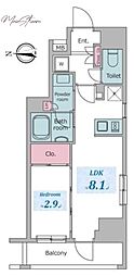 レジディア御茶ノ水3 1LDKの間取図画像
