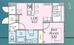 Urban二長町 1LDKの間取図画像