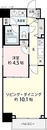 ミェーレ日本橋 1LDKの間取図画像