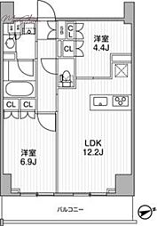 nido蔵前レジデンス 2LDKの間取図画像