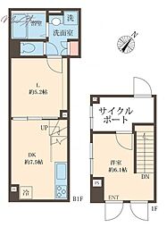 スフィア日本橋富沢町 1LDKの間取図画像