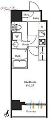 グランパセオ神田駅前 1Kの間取図画像