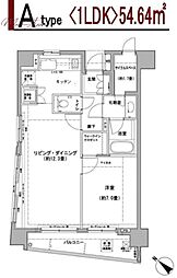 CRESIDENCE日本橋浜町 1LDKの間取図画像