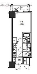 エスレジデンス駒込六義園 1Kの間取図画像