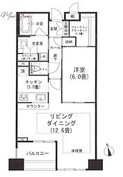 ベラカーサ秋葉原 1LDKの間取図画像