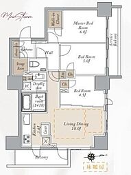 PRIMALCITY神楽坂 3LDKの間取図画像
