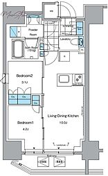 ルフォンプログレ田原町 2LDKの間取図画像