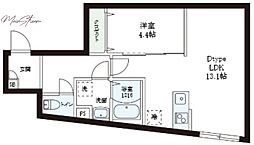 レピュア小石川レジデンスII 1LDKの間取図画像