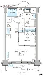パークアクシス文京本郷 1LDKの間取図画像