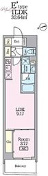Garden Xavis門前仲町 1LDKの間取図画像