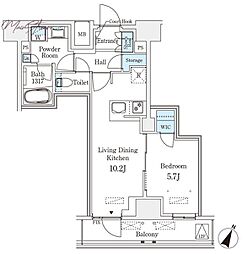 ベルファース神田神保町 1LDKの間取図画像