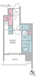 RESIDIA文京本郷3 ワンルームの間取図画像