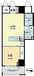 BelleFace本郷弓町 1LDKの間取図画像