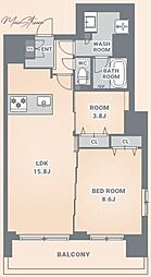 台東区下谷2丁目マンション 2LDKの間取図画像