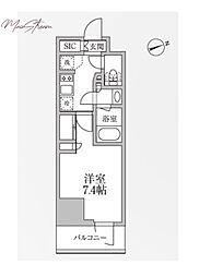 レジディア新御徒町2 1Kの間取図画像