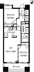 ParkCube日本橋水天宮 2LDKの間取図画像