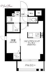 ＧＲＡＮＳＩＴＥ千代田水道橋 3階1LDKの間取り