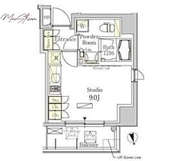 パークアクシス秋葉原Ｅａｓｔ 13階ワンルームの間取り