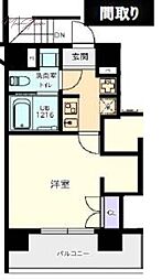 プラティーク日本橋水天宮 3階1Kの間取り