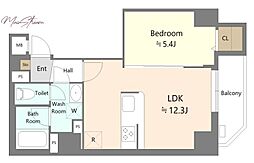Ａｌｉｖｉｓ本郷三丁目 2階1LDKの間取り