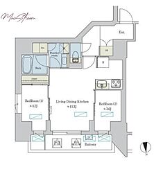 Ｂｒｉｌｌｉａ　ｉｓｔ　浅草 6階2LDKの間取り