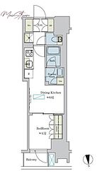 Ｂｒｉｌｌｉａ　ｉｓｔ　浅草 8階1DKの間取り