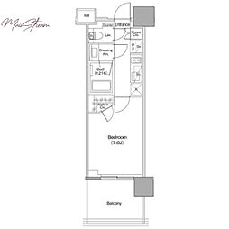 ザ・パークハビオ本郷菊坂 3階1Kの間取り